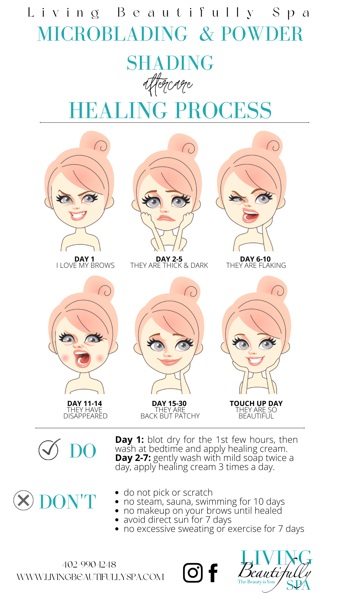Brow Tattoo Aftercare Instructions digital